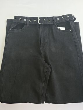 Insane Gene High Waisted Straight Leg Jeans Black Size 11/29 NWT
Description: